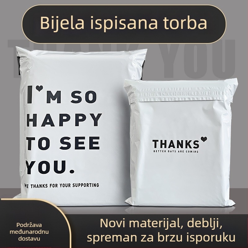 Ekspres vrećica za odjeću, ojačana, s prilagođenim logom, samozatvarajuća, 100% čisti materijal, offsetni/sitotisak i UV tisak