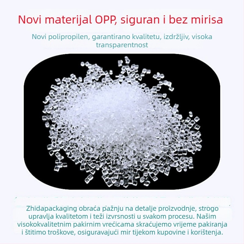 OPP samoljepljiva vrećica za odjeću i dodatke, prozirna plastična Ziplock vrećica, novi materijal, otisnuti logotip