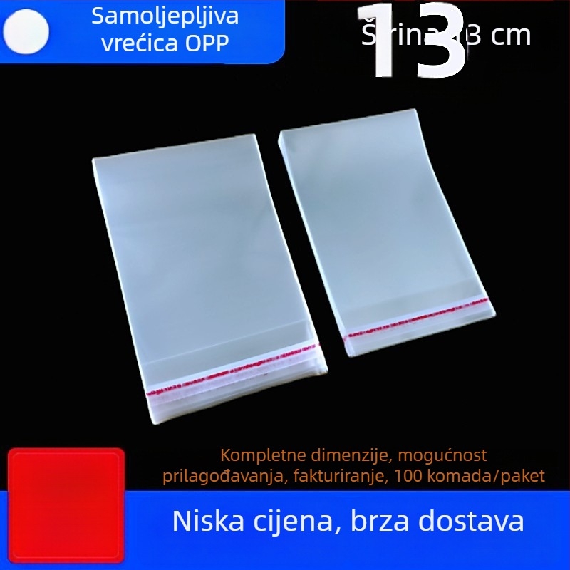 OPP samoljepljiva vrećica za odjeću i dodatke, prozirna plastična Ziplock vrećica, novi materijal, otisnuti logotip