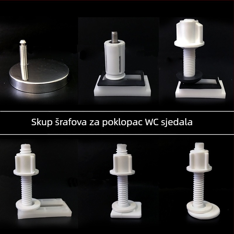 Držač poklopca WC-a – gumasti brzi ugradnja, brzo oslobađanje, plastika, Shang Xin