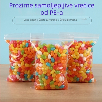 Samozapečaćene prozirne plastične vrećice za pakiranje čaja – prilagodljiva duljina zatvaranja; debeli verzije 8/10/12