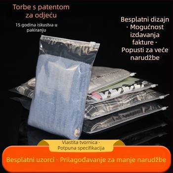 Matirana zip vrećica za skladištenje s vlastitim tiskom – prozirna PE vrećica sa samouzavaranjem, za čarape i hranu, novi materijal; dvostruka debljina 12/14/16 mil