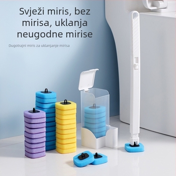 Jednokratna zidna četka za WC s kompletnim setom zamjenskih glava, plastična