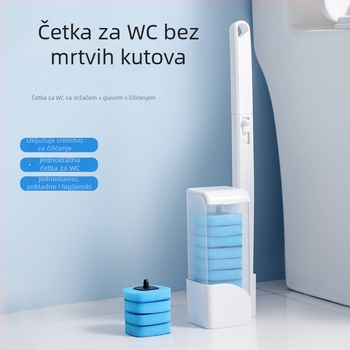 Jednokratna zidna četka za WC s kompletnim setom zamjenskih glava, plastična