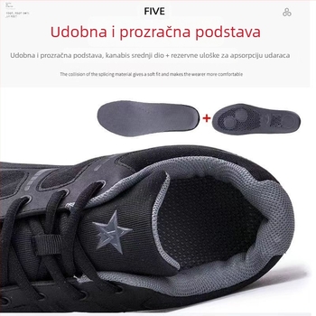 Unisex tenisice za fizičku obuku, prozračne i lagane, taktičkog stila s gumom na potplati, za odrasle