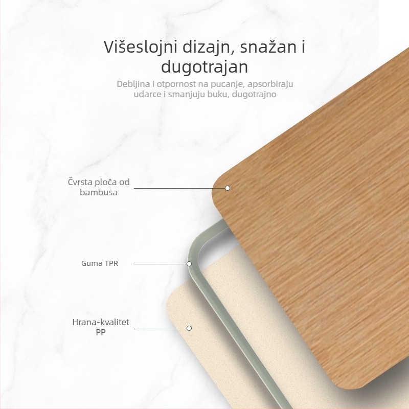 Daska za rezanje od bambusa, dvostrana, praktična, NetEase Strict Selection