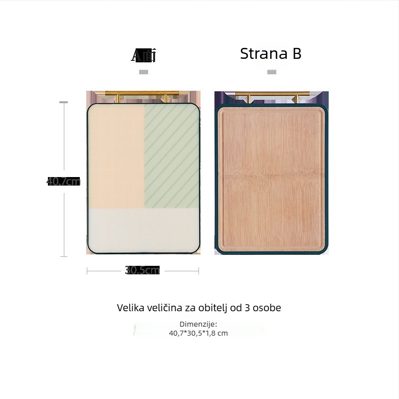 Daska za rezanje od bambusa, dvostrana, praktična, NetEase Strict Selection