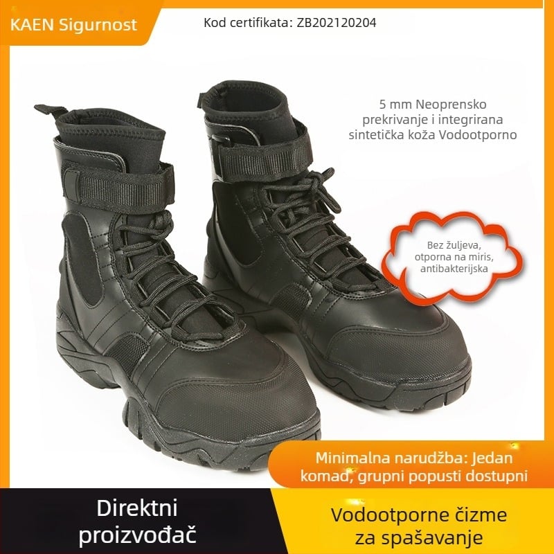 Vatrogasne čizme za vodeno spašavanje - Koža, Zaštita od udara, KAEN