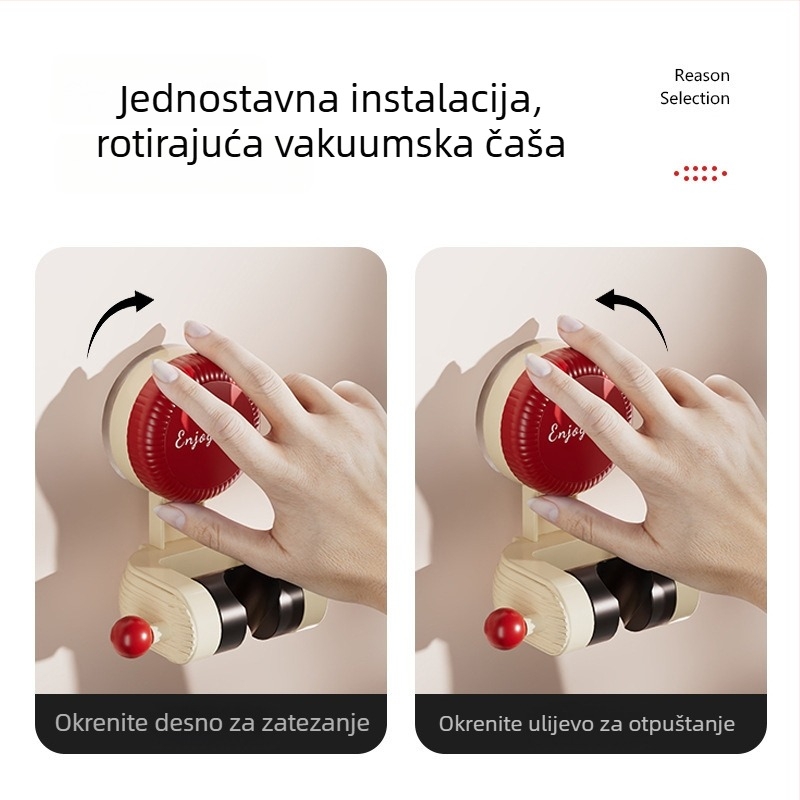 Otpustivi držač tuša s usisnom čepom, plastični, moderan minimalistički stil, jednoslojna kupaonska polica, pokretni, bez bušenja (težina 85 g)