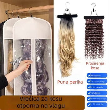 Organizator za pohranu perika (moderna minimalistička estetika; materijal: netkano platno; obješavanje u garderobi; višestruka namjena)