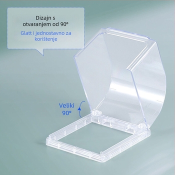 Vodootporna kutija za utičnice s naklonom pet otvora, samoljepljiva, zaštita od curenja