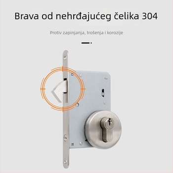 Tijelo brave od nehrđajućeg čelika 304, model 50SD, s jednim kukom, za drvena i klizna vrata