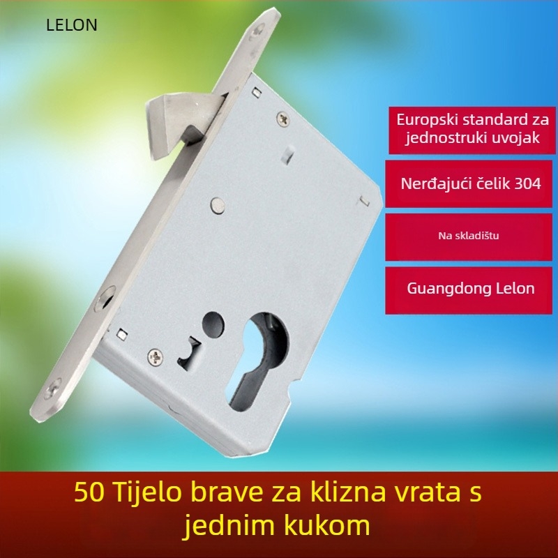 Tijelo brave od nehrđajućeg čelika 304, model 50SD, s jednim kukom, za drvena i klizna vrata