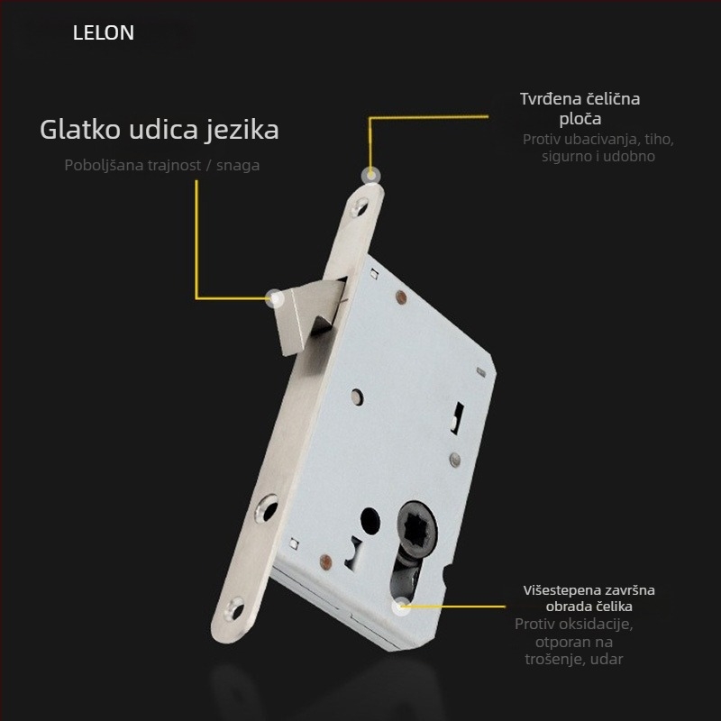 Tijelo brave od nehrđajućeg čelika 304, model 50SD, s jednim kukom, za drvena i klizna vrata