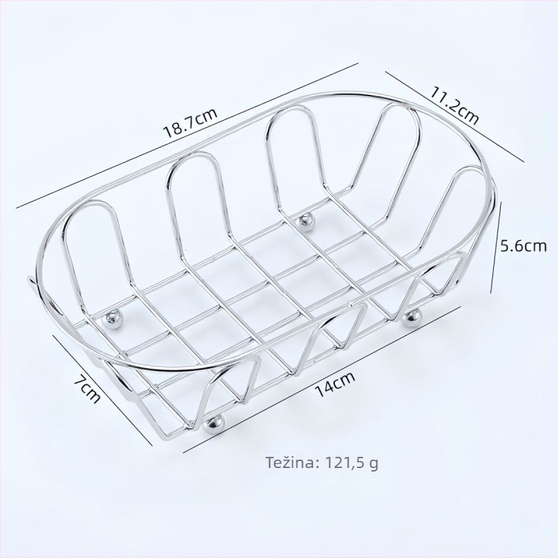Skladišna košarica — japanskog stila minimalistička željezna odvodna košarica; Materijal: željezo; Model: mini željezna košarica; Stil: moderni minimalizam; Pogodno za kozmetiku, nakit, daljinske upravljače, voće i povrće