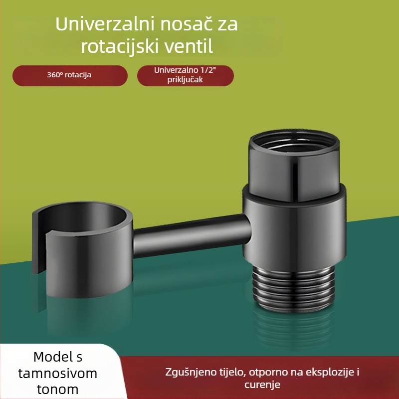 Okretni držač za tuš za zahod — montaža bez bušenja, od rafiniranog bakra, kompatibilan s kutnim ventilom, marka Boonen/Borne