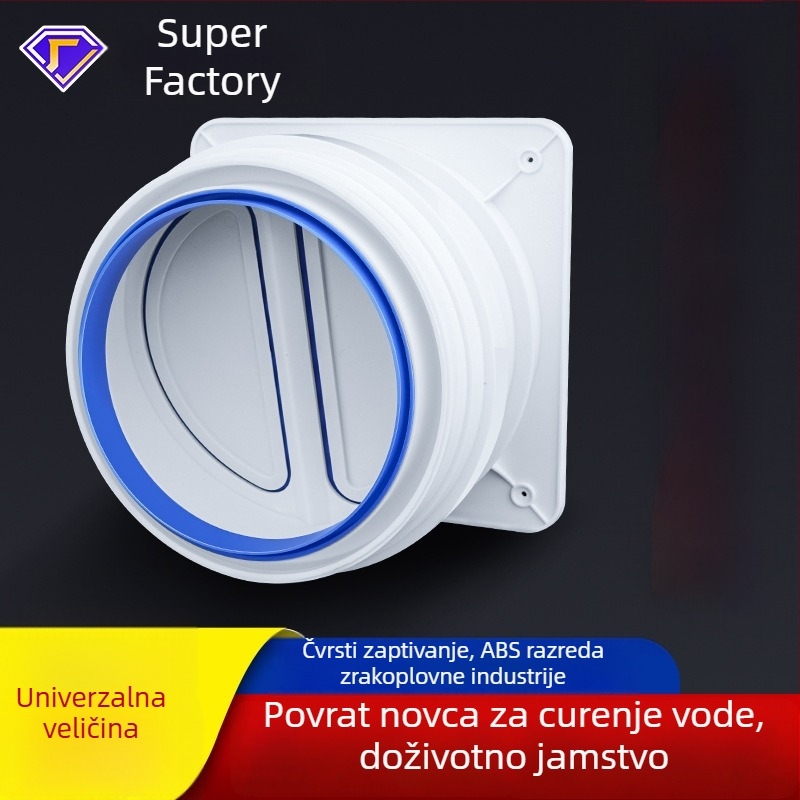 Jednosmjerni ventil za kuhinjski odvod i kupaonu, plastični, moderan minimalistički dizajn