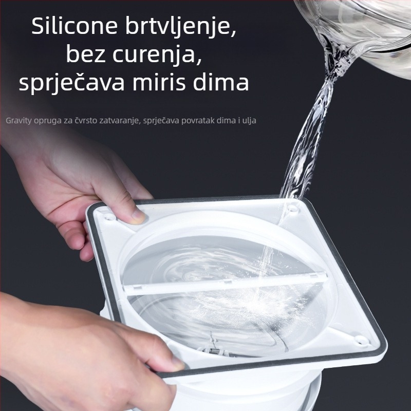 Jednosmjerni ventil za kuhinjski odvod i kupaonu, plastični, moderan minimalistički dizajn
