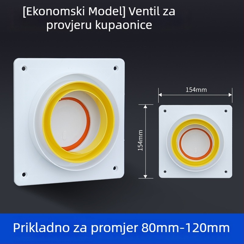 Jednosmjerni ventil za kuhinjski odvod i kupaonu, plastični, moderan minimalistički dizajn