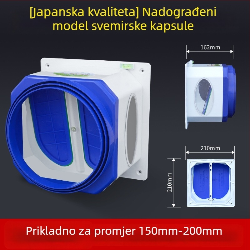 Jednosmjerni ventil za kuhinjski odvod i kupaonu, plastični, moderan minimalistički dizajn