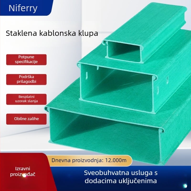 Feirui stakloplastični kabelski kanal tipa ljestvića za vanjsku uporabu, vatrootporan i otporan na koroziju, CE certifikat, prilagodljiv, za prijenos i distribuciju električne energije