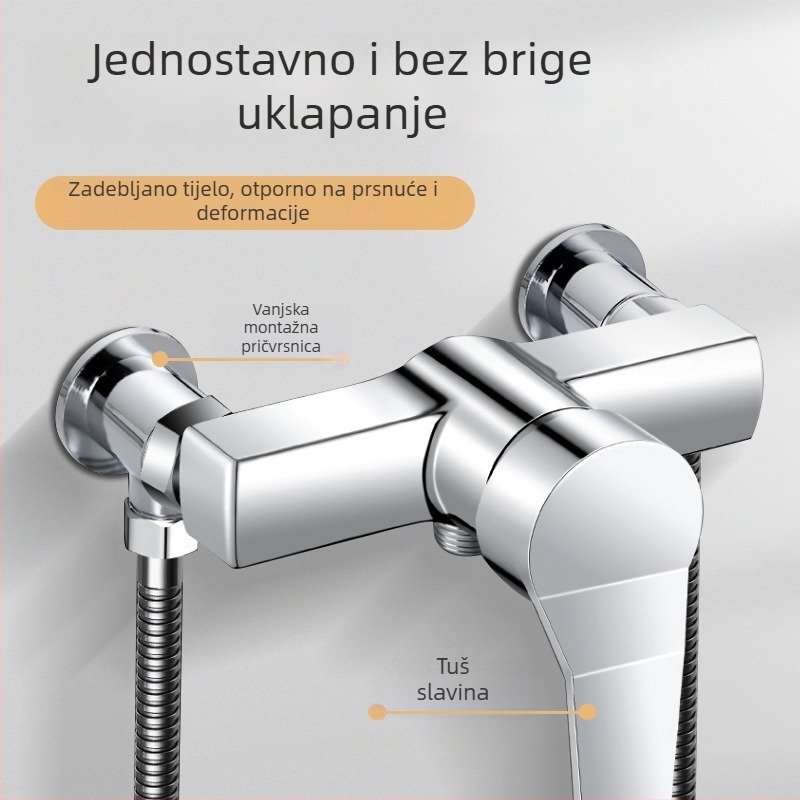 Adapter za tuš slavinu (bakar, pribor za slavine, ručno obrađeno, moderan jednostavan stil)