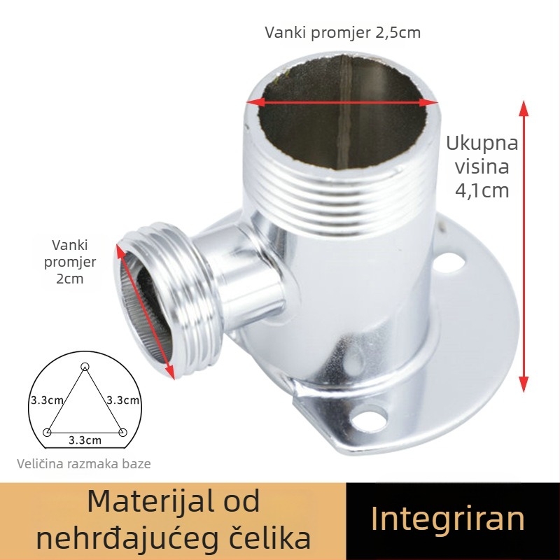 Adapter za tuš slavinu (bakar, pribor za slavine, ručno obrađeno, moderan jednostavan stil)
