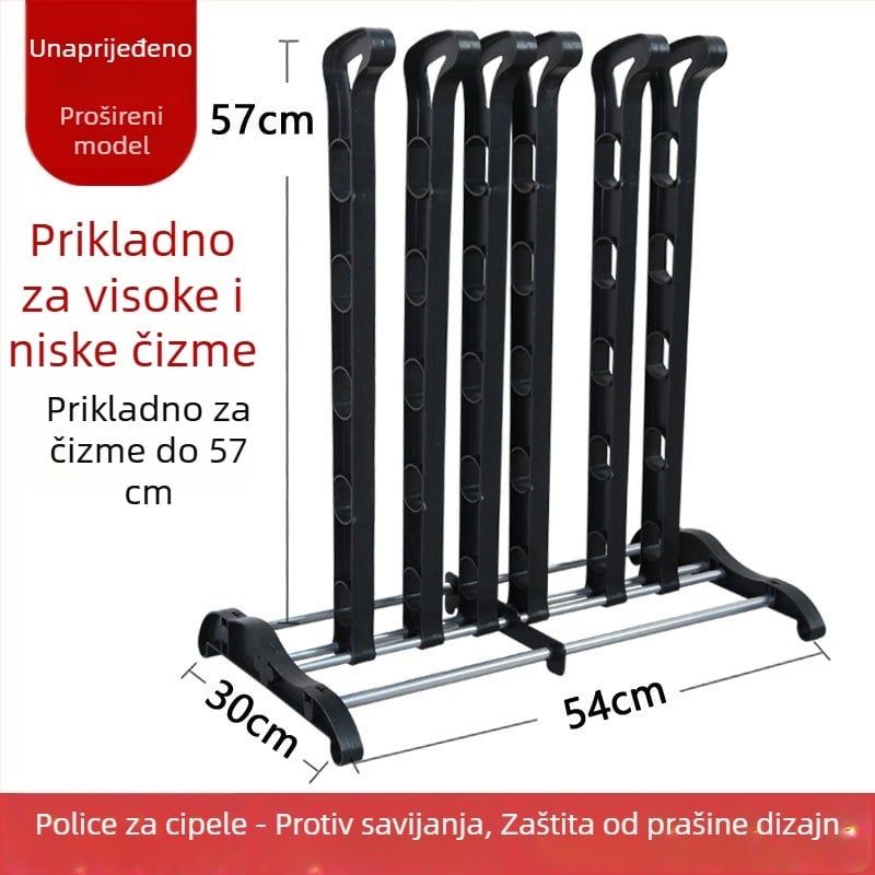 Stalak za cipele i čizme za ulazni hodnik — željezna konstrukcija, modeli J036C/J036L/J036LA, moderan minimalistički stil, standardni prostor