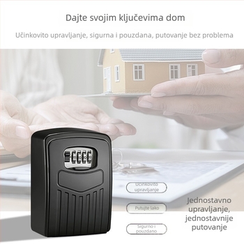 Kutija za ključeve s lozinkom, aluminijska legura, model G3 s prugama, Cat Eye zaključavanje, kućna upotreba, moderni minimalistički stil