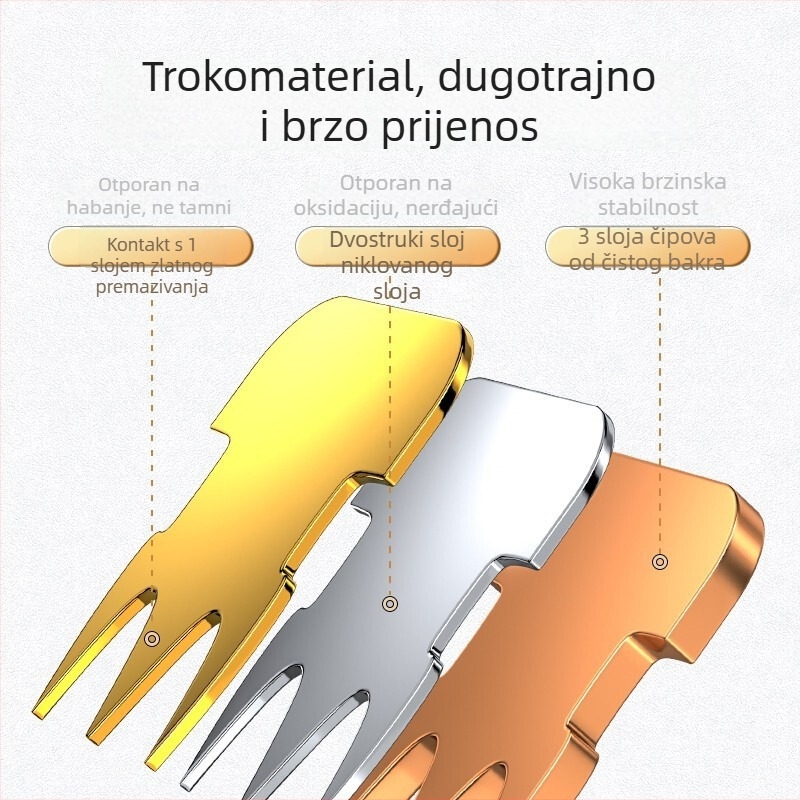 Cat6 Gigabit RJ45 Crystal Head konektor - 100 kom./kutija - neštitljen 8P8C