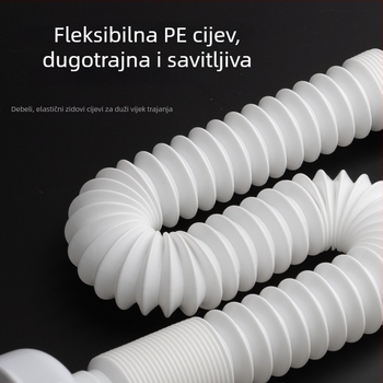 Flip-tip odvod za umivaonik u kupaonici, ABS/nerđajući čelik, oblik S, moderan minimalistički stil