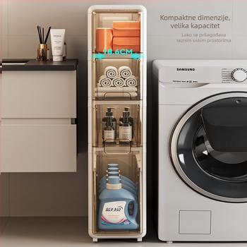 Skladišni ormar s ladicama za prostore između kuhinje i kupaonice, vodonepropusan, četiri nivoa, plastični bočni ormar, Modeli 2893–2895