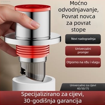Zatvarač mirisa za odvodne cijevi, povlačna vrsta, model S-19, 304 inox + ABS + silikon, HEWE