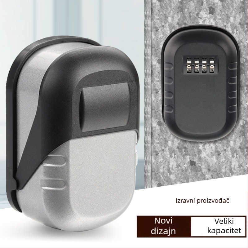 Zidna kutija za šifre KP007, aluminijska legura, brojčani mehanizam zaključavanja, moderni minimalistički stil, za dekoraciju i kućnu uporabu