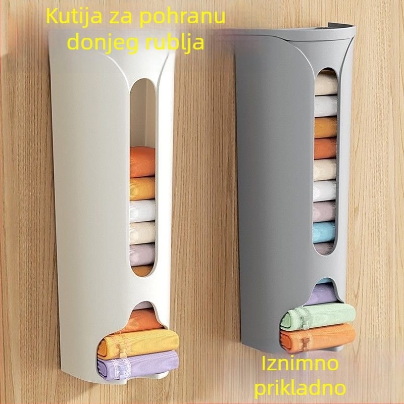 Plastična kutija za donje rublje, zidni organizator bez bušenja, s ladicama za čarape i donje rublje, od plastike