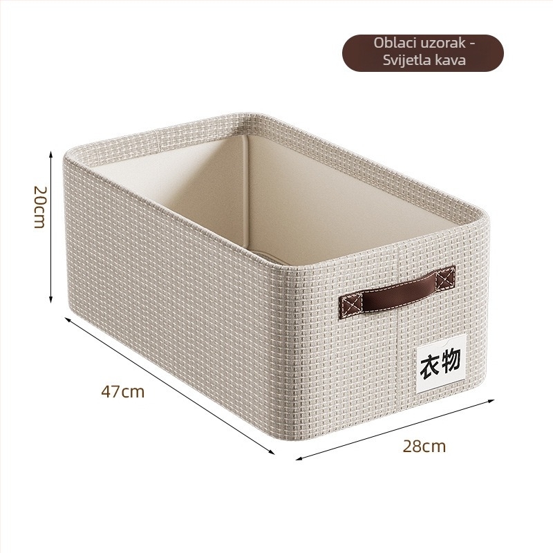 Kutija za odlaganje odjeće, sklopiva, kapaciteta 26 L, izrađena od tkanine, pogodno za slaganje