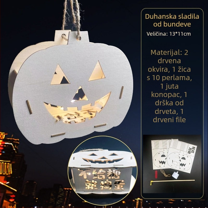 Dječji Halloween fenjer - DIY set, nepravilan oblik, s tiskanim logom, marka YICAII, crtani stil