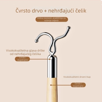 Držač za sušenje od drveta | Yuetu, moderni minimalistički stil, za balkon, lansirano u svibnju 2024