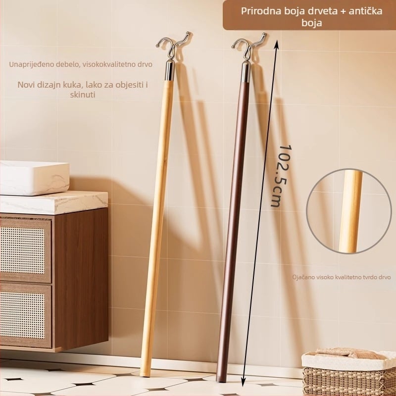 Držač za sušenje od drveta | Yuetu, moderni minimalistički stil, za balkon, lansirano u svibnju 2024