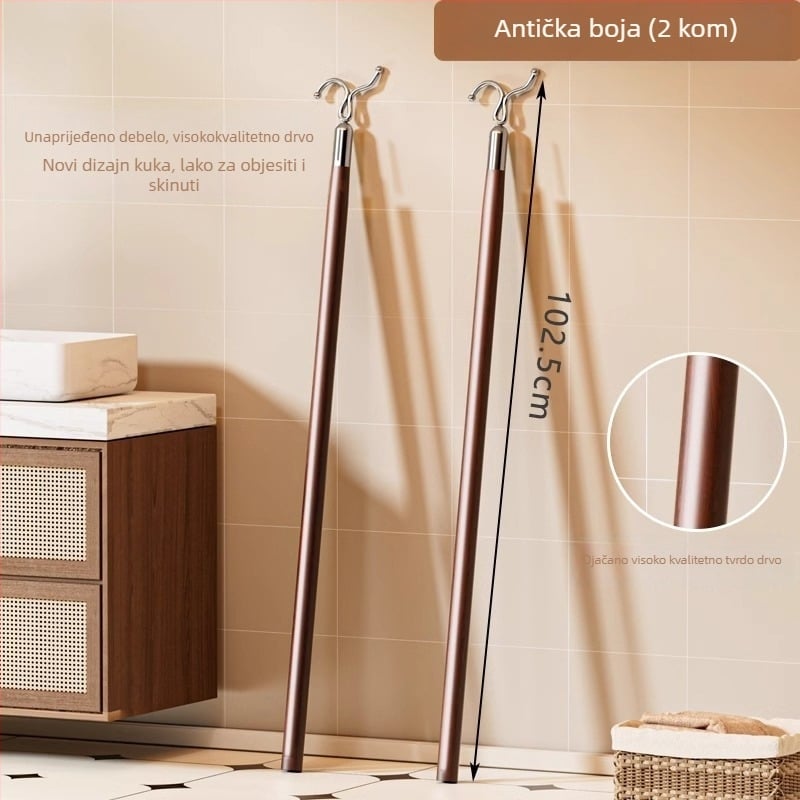 Držač za sušenje od drveta | Yuetu, moderni minimalistički stil, za balkon, lansirano u svibnju 2024