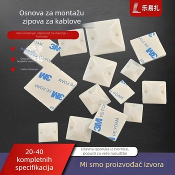 PE samoljepljivi držač za kabelske vezice s bazom vakuumske čašice