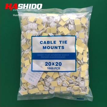 Plastični držač za kabelske petlje s plastičnom usisnom čašom i samoljepljivom bazom, HASHIDQ, primjene: obje