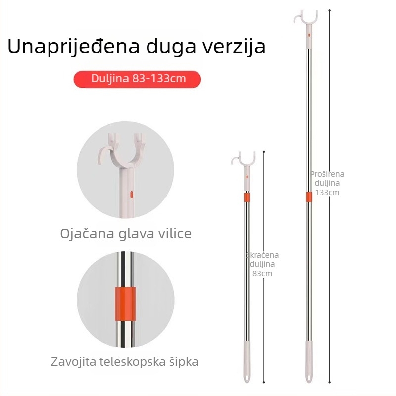 Maya Lagani Luksuzni Produživi Sušač Za Odjeću od Nehrđajućeg Čelika za Balkon