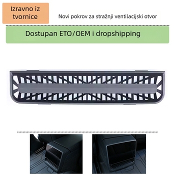 Stražnji poklopac za ventilaciju klima-uređaja za šestero Tesla Model Y/Model 3/YL – TPE, mogućnost tiskanja logotipa