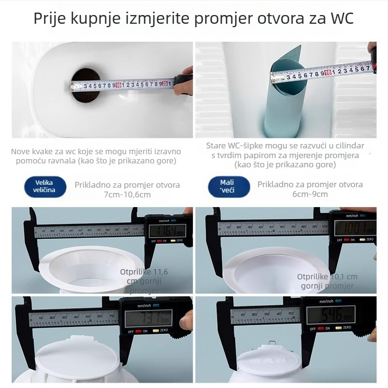 Blokator mirisa za WC — plast, marka Friendly; bez spremnika vode; standardni promjer kanalizacijske cijevi; bez sifona