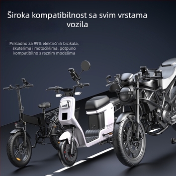 Držač za mobitel za motocikl i bicikl, vodootporan i otporan na udarce, snap-on pričvršćivanje, model YC17, kompatibilan s retrovizorom