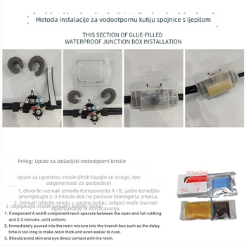 Podzemna kutija za spojeve za uličnu rasvjetu, serija M2/M3/M5, vodootporna kutija s ljepilom, najlonsko kućište, IP68