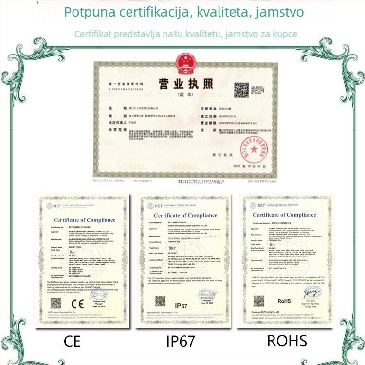 Zhengong Electric Vodootporna plastična kutija za elektrospojke s prozirnim poklopcem, za unutarnje i vanjske instalacije