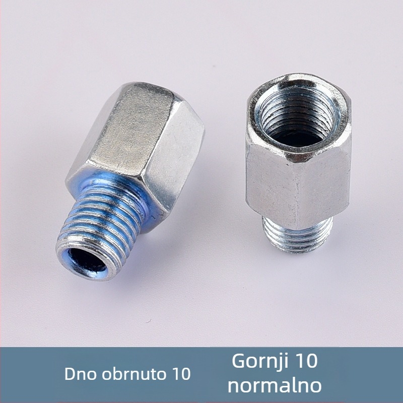 Kepu adapter za ogledalo električnog motocikla, konverzijski vijak, 10 mm na 8 mm, desni navoj