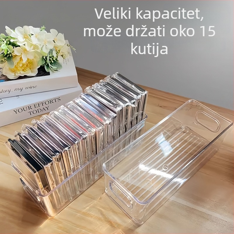 Stolna kutija za pohranu, akril, otvoreni vrh, može se slagati, 18 L, model Zx2349